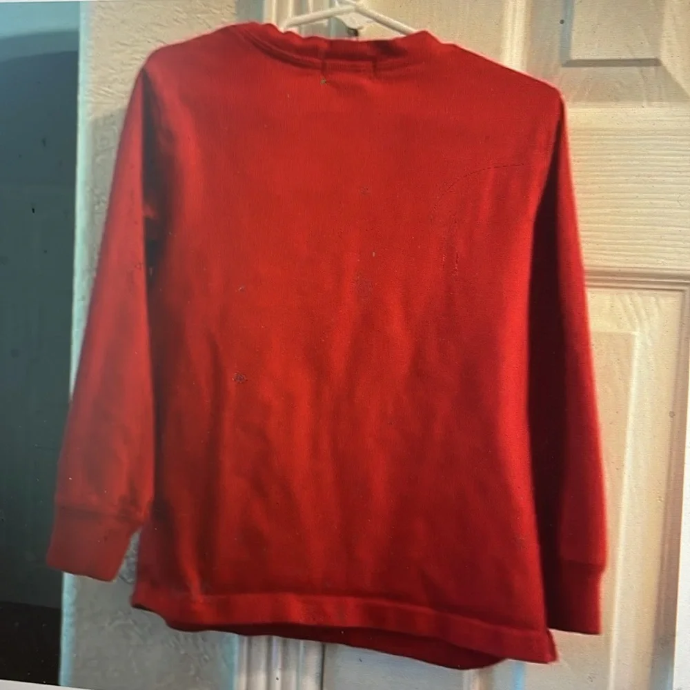 Polo by Ralph Lauren red long sleeve V-neck shirt 4T